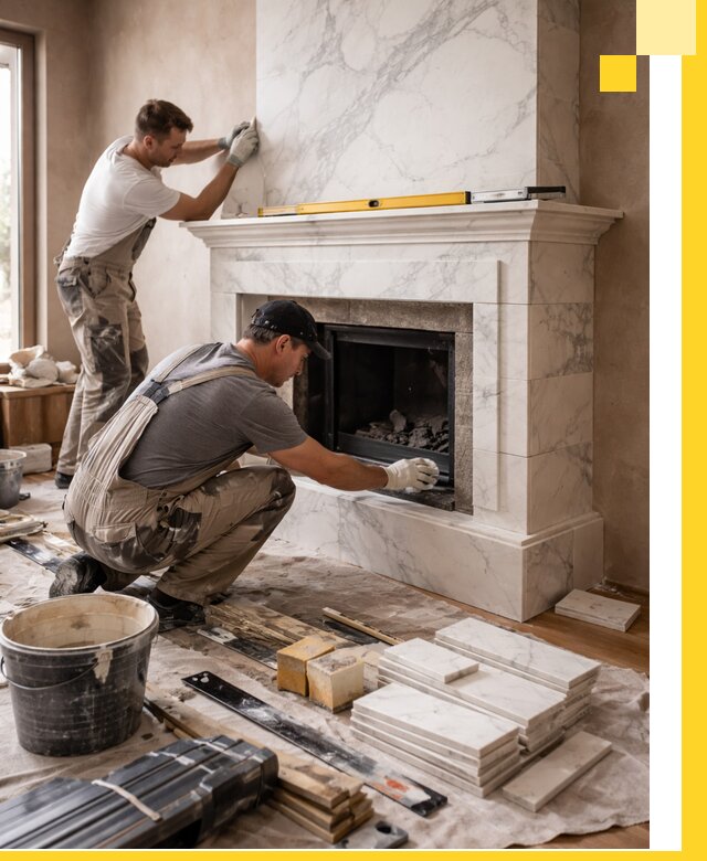 Отделка каминов в Стерлитамаке качественные облицовочные работы