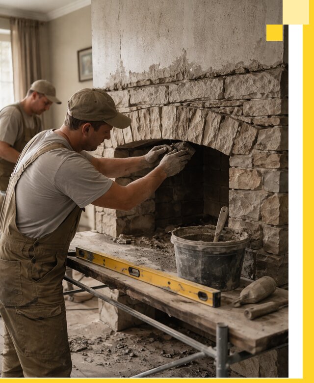 Изготовление каминов под ключ в Стерлитамаке, монтаж и отделка