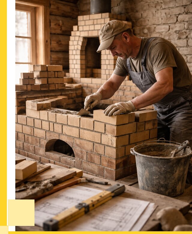 Кладка печей из кирпича в Стерлитамаке цены от 30897 р. - ЭриданСтм