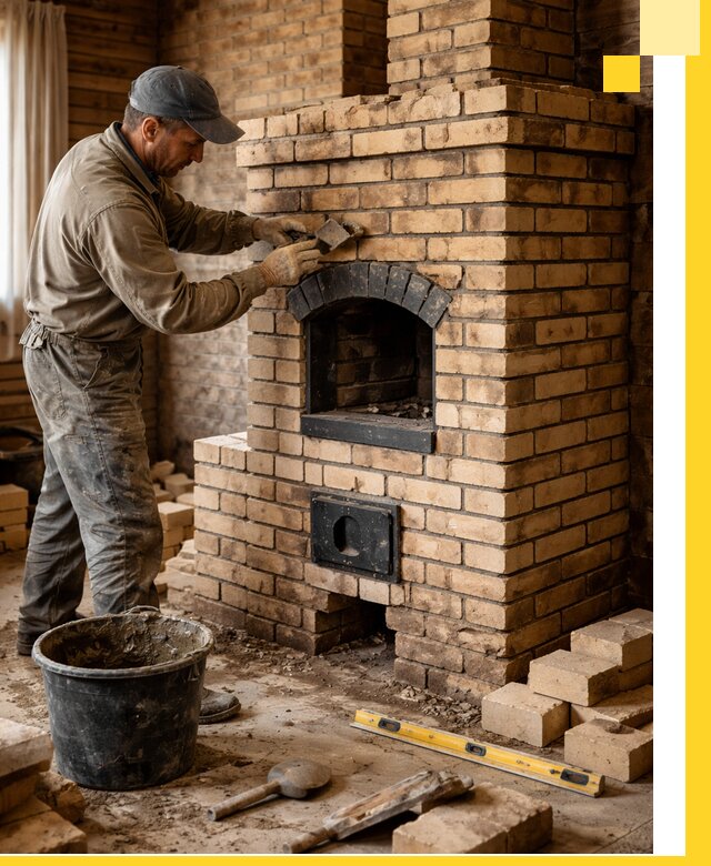 Кирпичные печи под ключ в Стерлитамаке: проектирование и кладка