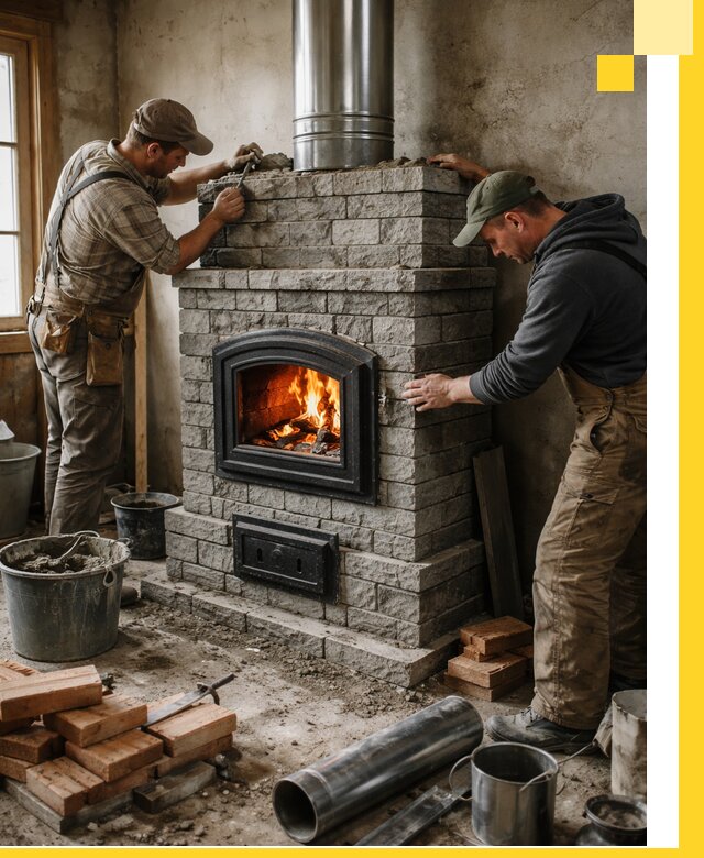 Производство, поставка и монтаж дровяных печей в Стерлитамаке