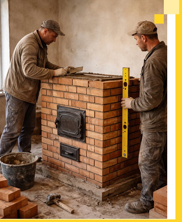 Отопительные печи под ключ в Стерлитамаке, установка и сборка