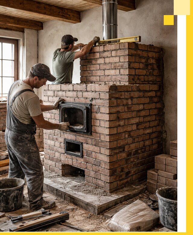 Печи для загородного дома под ключ в Стерлитамаке — монтаж и сервис