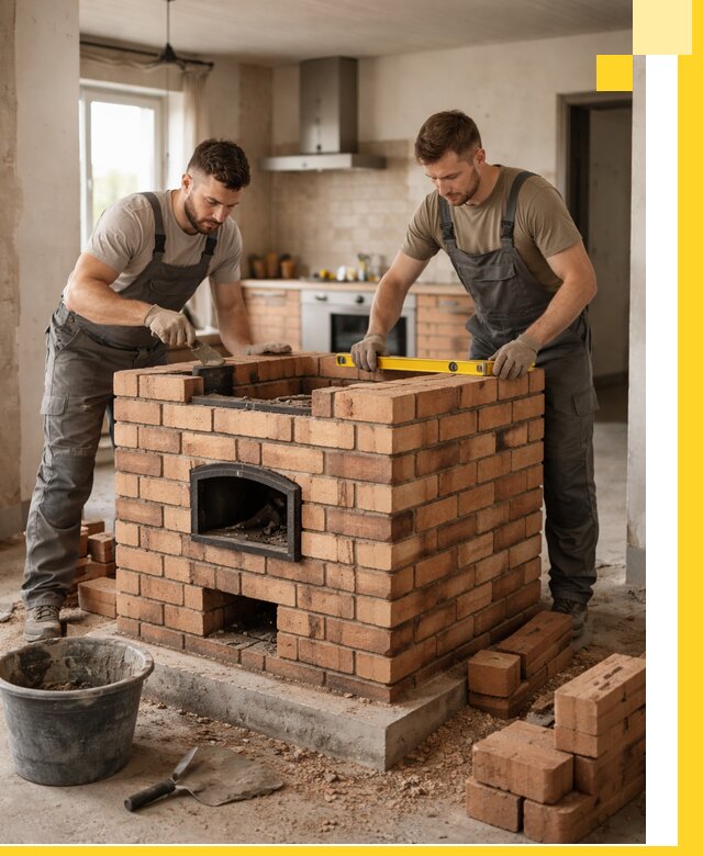 Установка и монтаж печей в частном доме в Стерлитамаке под ключ