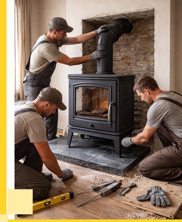 Монтаж печи камина в частном доме в Стерлитамаке от 25748 р. | ЭриданСтм