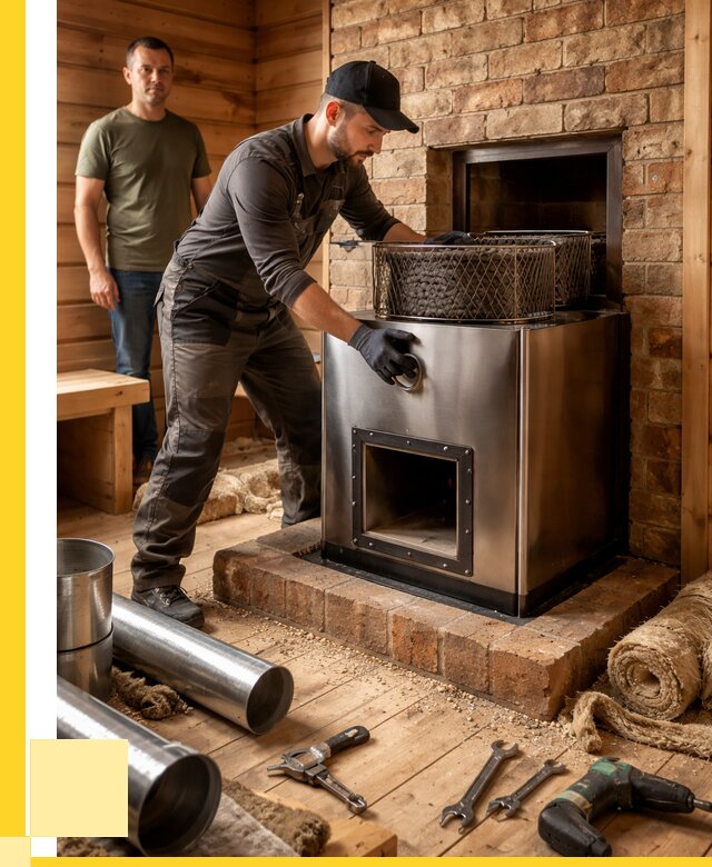 Монтаж банных печей под ключ в Стерлитамаке от 18538 р., ЭриданСтм