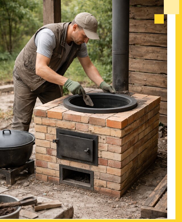 Изготовление и установка печей для казана в Стерлитамаке под ключ