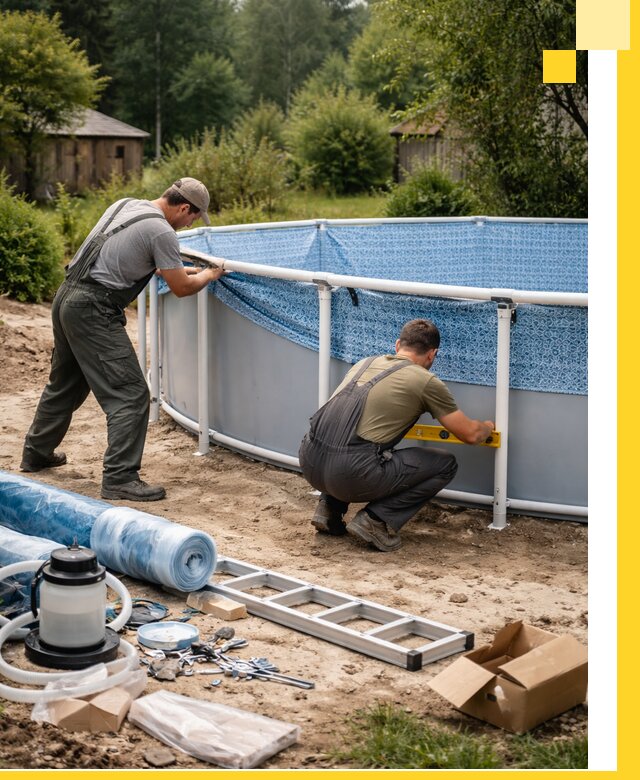 Установка и монтаж каркасных бассейнов в Стерлитамаке под ключ