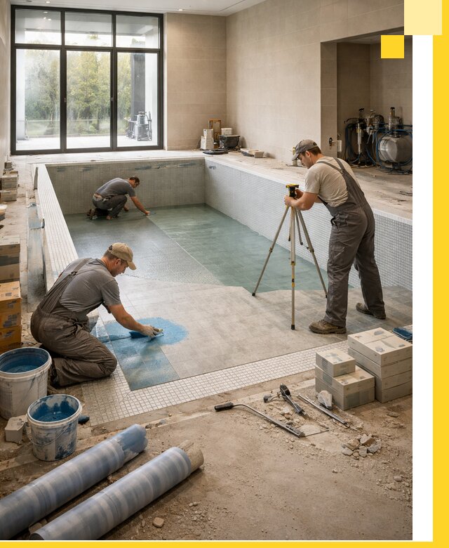 Проект и строительство закрытых бассейнов в Стерлитамаке под ключ