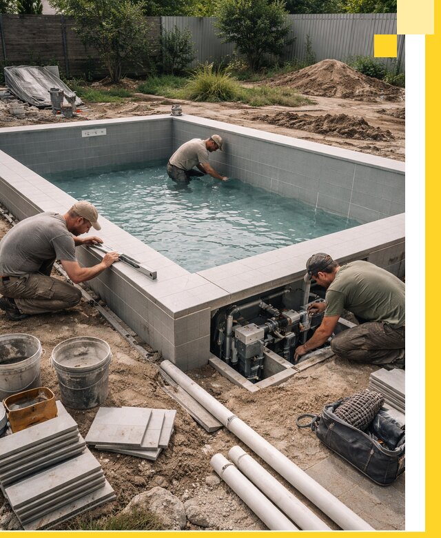 Строительство и монтаж бассейнов для дачи под ключ в Стерлитамаке