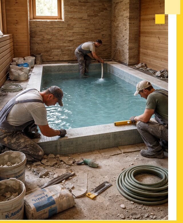 Проектирование и строительство бассейнов для бани в Стерлитамаке