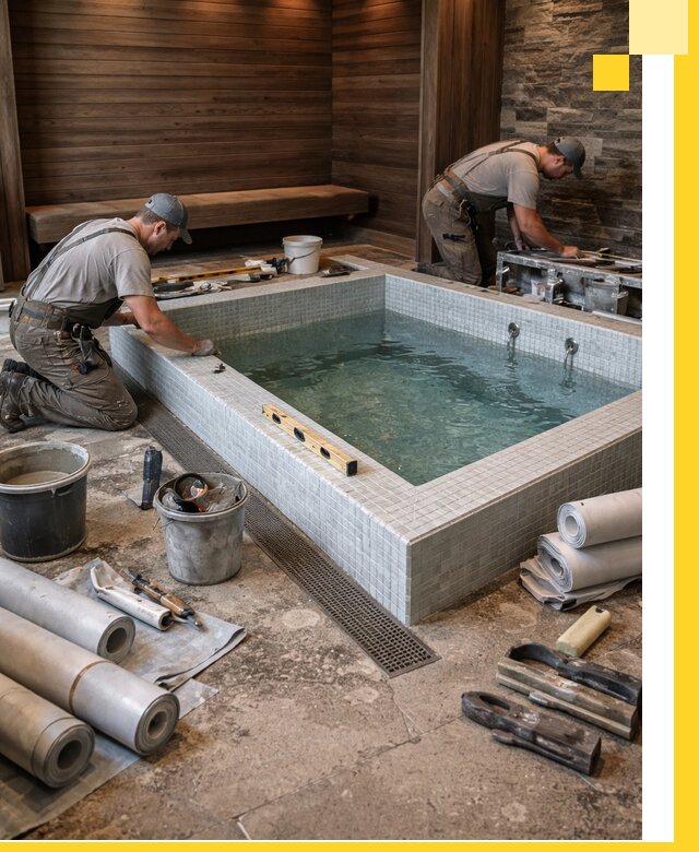 Установка и строительство бассейнов для сауны в Стерлитамаке