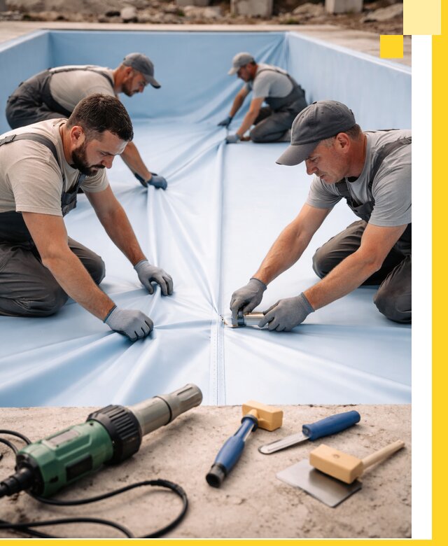 ПВХ пленка для бассейнов с монтажом и гарантией в Стерлитамаке