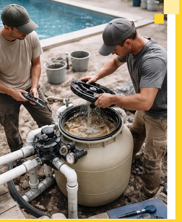 Установка и обслуживание песочных фильтров для бассейнов в Стерлитамаке