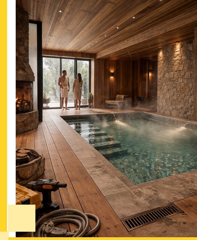 Проекты бань с бассейном под ключ в Стерлитамаке от 77243 р., ЭриданСтм