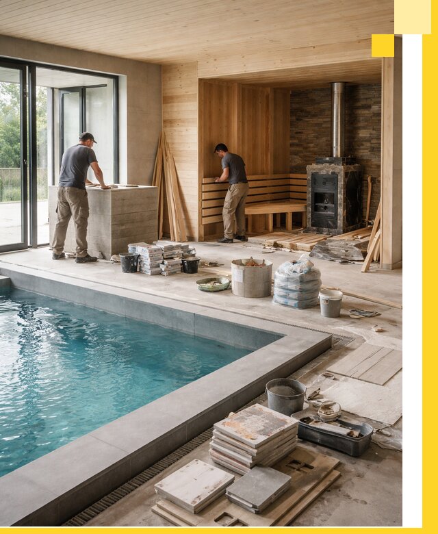 Проектирование и строительство бань с бассейном в Стерлитамаке