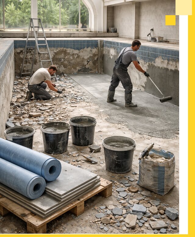 Реконструкция бассейнов в Стерлитамаке: ремонт, гидроизоляция