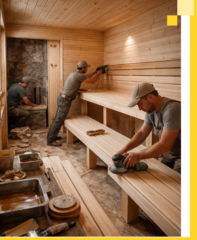 Профессиональная отделка бань в Стерлитамаке под ключ, с гарантией