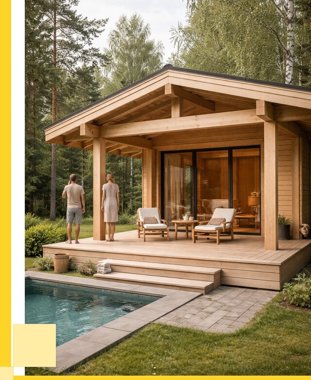 Бани с террасой под ключ в Стерлитамаке от 617940 р. | ЭриданСтм