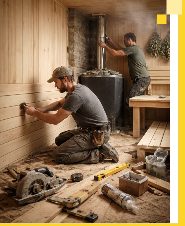 Полное строительство и оснащение парных под ключ в Стерлитамаке