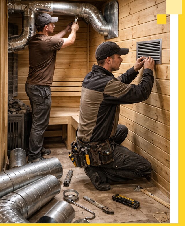 Проектирование и монтаж вентиляции бани в Стерлитамаке под ключ