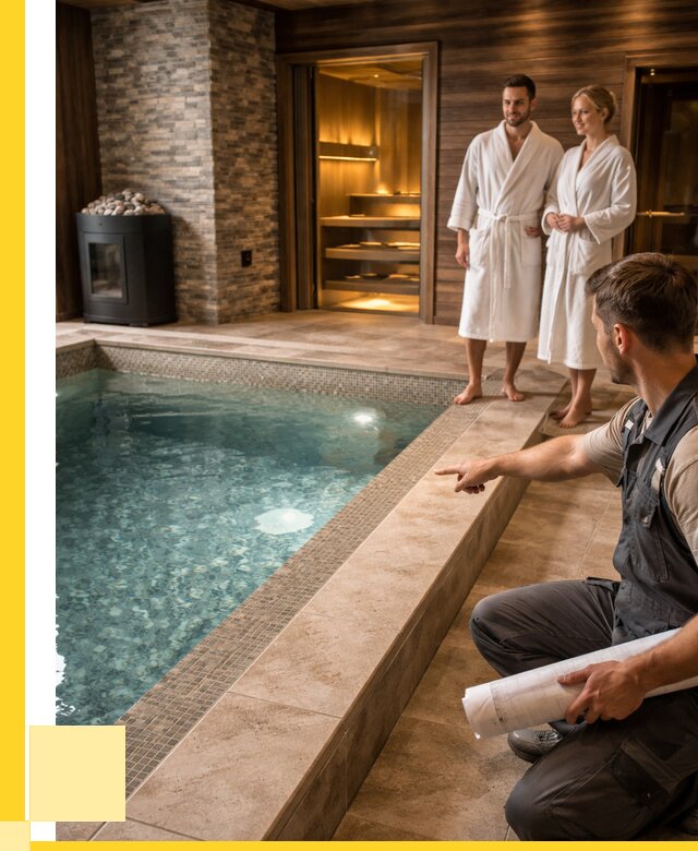 Проект бани с бассейном под ключ в Стерлитамаке от 66944 р. | ЭриданСтм