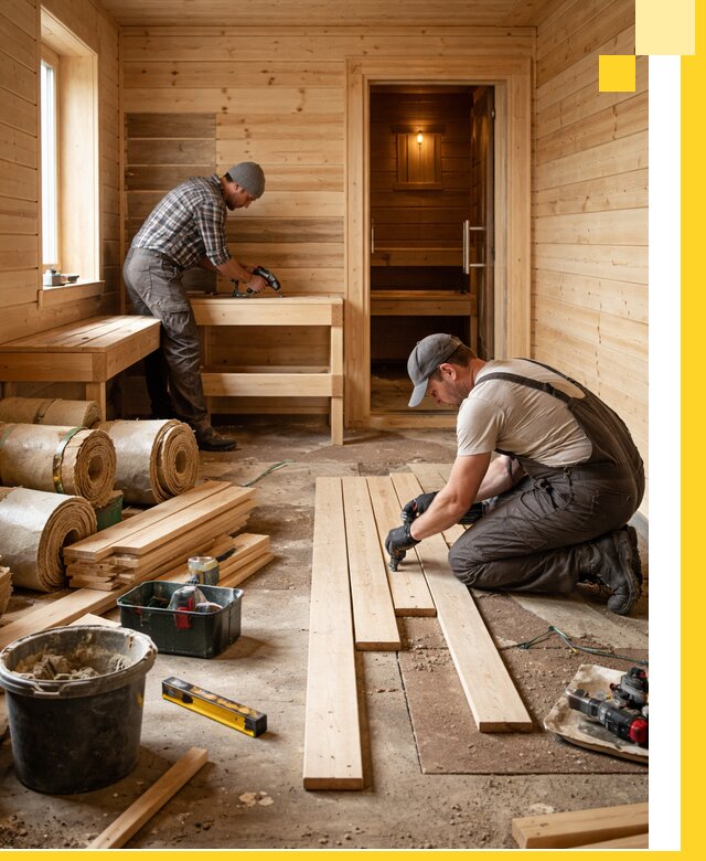 Индивидуальный проект бани с комнатой отдыха под ключ в Стерлитамаке