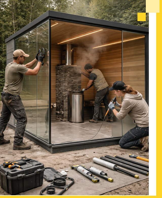 Проектирование и строительство стеклянных бань в Стерлитамаке