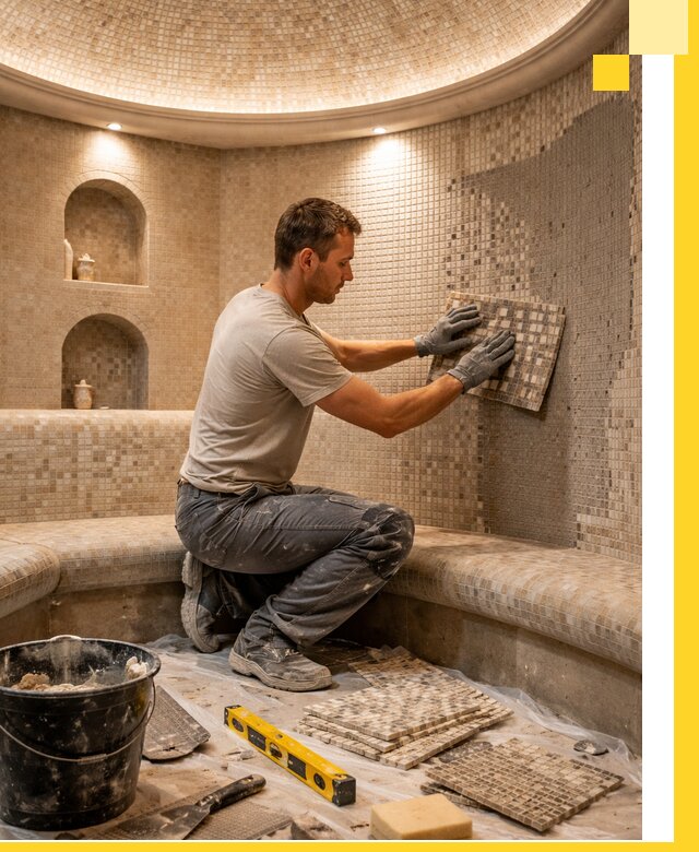 Устройство и монтаж домашнего хамама под ключ в Стерлитамаке