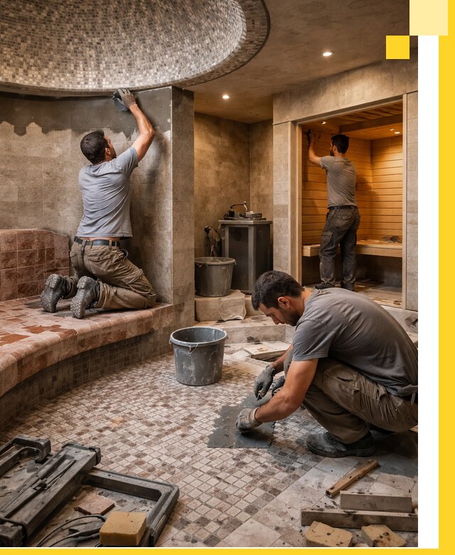 Проект и строительство хамама бани и сауны под ключ в Стерлитамаке