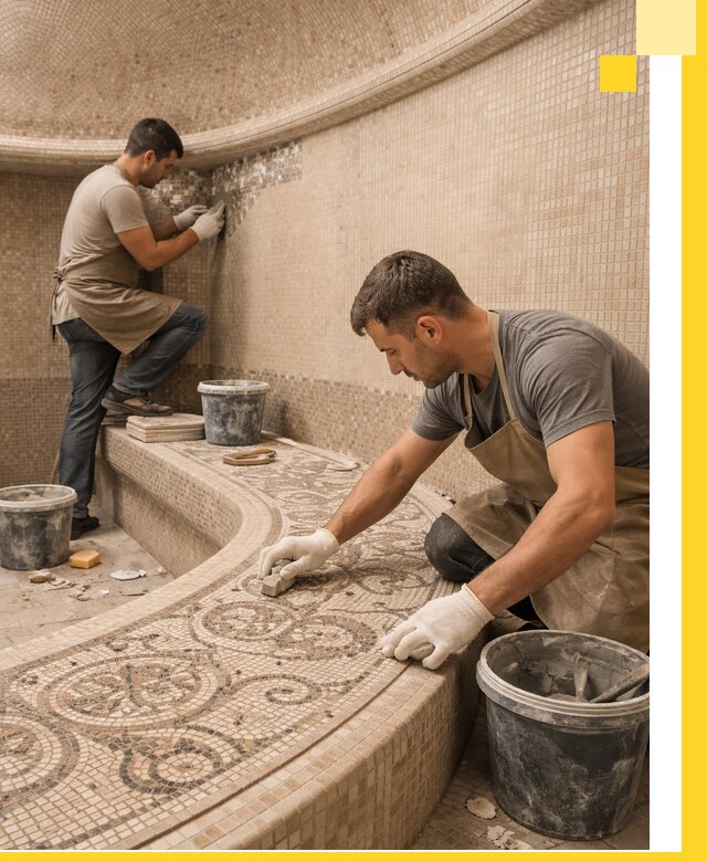 Плитка для хамама в Стерлитамаке, укладка, подбор и поставка